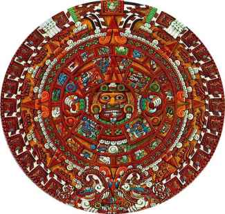 Aztec calendar stone picture