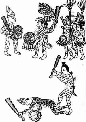 Aztec warrior drawing