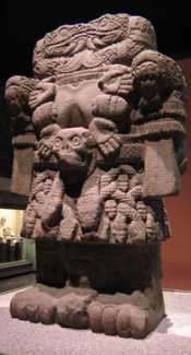Sculpture of Coatlicue the Aztec goddess