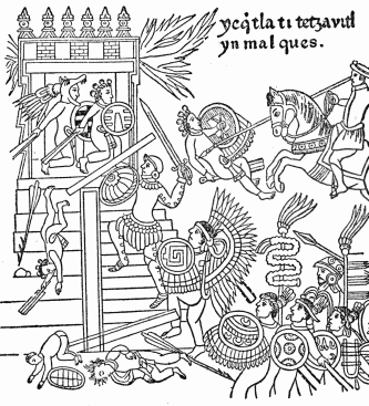 Aztec warriors during the conquest