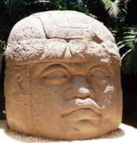 Olmec stone head