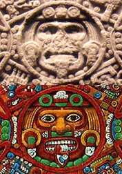 Aztec sun god